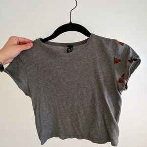 Pizza Slice sleeve crop top!